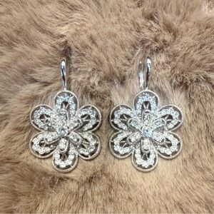 Eliot Danori Flower Lever back CZ earrings